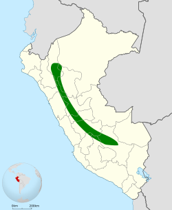 Distribución geográfica de la tangara pechifulva sureña.
