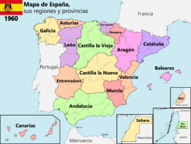 Archivo:España - División provincial y regional de 1960