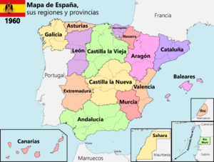 Archivo:España - División provincial y regional de 1960