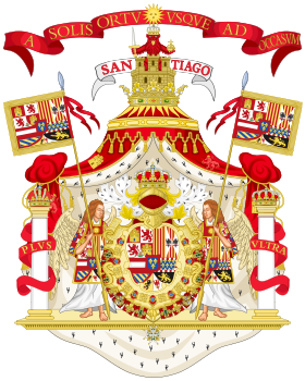 Archivo:Full Ornamented Royal Coat of Arms of Spain (1700-1761)
