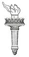 Liberty torch drawing dark