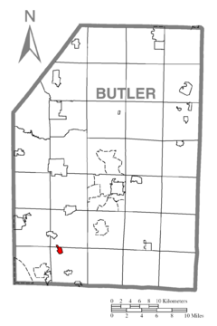 Map of Callery, Butler County, Pennsylvania Highlighted.png