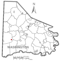 Map of Claysville, Washington County, Pennsylvania Highlighted.png
