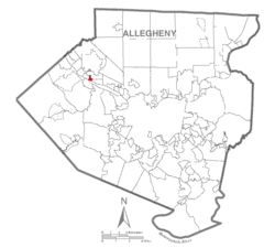 Map of Haysville, Allegheny County, Pennsylvania Highlighted.png