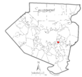Map of Rankin, Allegheny County, Pennsylvania Highlighted