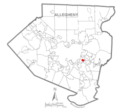 Map of Rankin, Allegheny County, Pennsylvania Highlighted.png