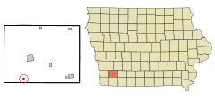 Montgomery County Iowa Incorporated and Unincorporated areas Coburg Highlighted.svg