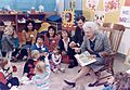 Mrs. Bush and Missouri Governor John Ashcroft attend a Parents as Teachers parent-child group at the... - NARA - 186437