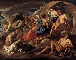 Archivo:Nicolas Poussin - Helios and Phaeton with Saturn and the Four Seasons