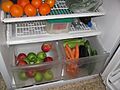 Open crisper drawers
