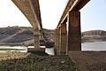 Puentes de Manzanal del Barco de 1933 y 2007 desde abajo en la margen de Palacios del Pan