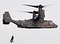 US Navy SEALs hoisted into AF CV-22