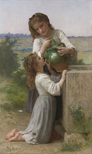 Archivo:William-Adolphe Bouguereau (1825-1905) - At The Fountain (1897)