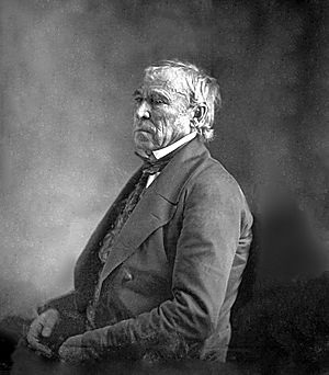 Archivo:Zachary Taylor at the White House daguerreotype by Mathew Brady 1849 (edited)