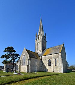 Église Saint-Vigor d'Asnières-en-Bessin. Vue sud-est.jpg