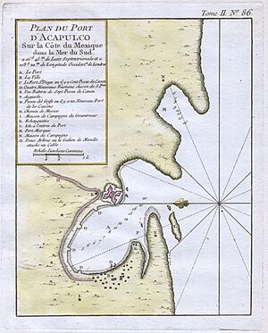 Archivo:1764 Bellin Map of Acapulco, Mexico - Geographicus - Acapulco-bellin-1764