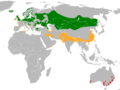 Anser anser distribution map