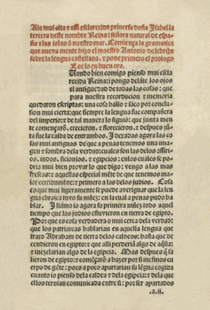 Archivo:Antonio de Nebrija (1492) Gramática castellana