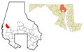 Baltimore County Maryland Incorporated and Unincorporated areas Reisterstown Highlighted