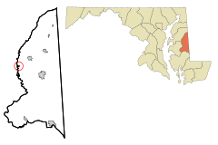 Caroline County Maryland Incorporated and Unincorporated areas Hillsboro Highlighted.svg