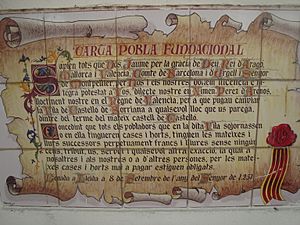 Archivo:Carta pobla fundacional de Castelló de la Plana