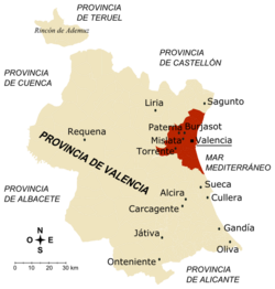Archivo:Ciudades de la provincia de Valencia