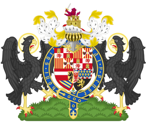 Archivo:Coat of Arms of Philip II of Spain (Order of the Garter)