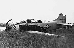Archivo:Crashed Douglas A-1E Skyraider in Vietnam, circa in 1967 (051123-F-1234P-001)