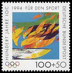 Archivo:DBP 1994 1719 Sporthilfe Olympische Flamme