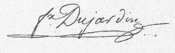 Félix Dujardin - Signature (1841).png