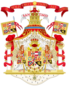 Archivo:Full Ornamented Royal Coat of Arms of Spain (1761-1868 and 1874-1931)