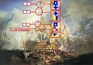Archivo:J M W Turner-La bataile de Trafalgar