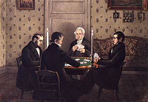 Archivo:Johann Anton Sarg and three friends playing whist YORAG-R2870