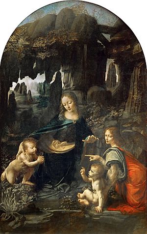 Archivo:Leonardo Da Vinci - Vergine delle Rocce (Louvre)