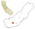Madera County California Incorporated and Unincorporated areas Madera Highlighted