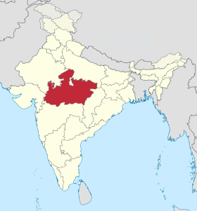 Madhya Pradesh in India (claimed and disputed hatched).svg