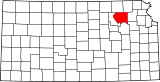 Map of Kansas highlighting Pottawatomie County.svg