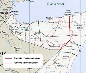 Archivo:Map of somaliland border claims