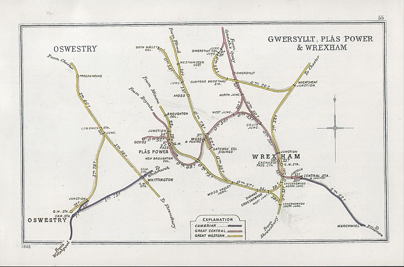 Archivo Oswestry Gwersyllt, Plas Power & Wrexham RJD 55