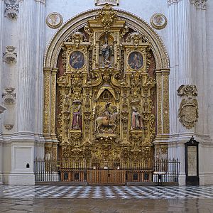 Archivo:Retablo, El Triunfo de Santiago. Catedral de Granada