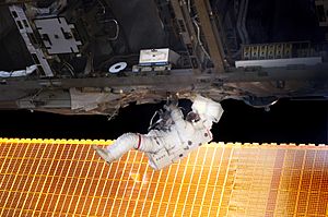 Archivo:STS-114 Soichi Noguchi EVA-1