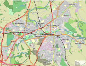 Archivo:Warwick, Leamington & Whitnash map