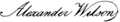 Alexander Wilson signature