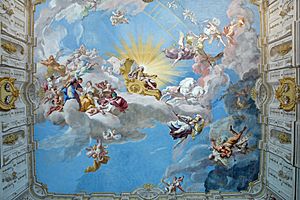 Archivo:Apotheosis of Charles VI - Fresco of Paul Troger (1739) - Imperial Stair Case - Göttweig Abbey