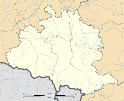 Ariège department location map