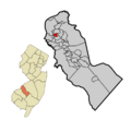 Camden County New Jersey Incorporated and Unincorporated areas Oaklyn Highlighted