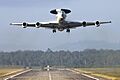 French E-3F Airborne Warning and Control System aircraft takes off from Avord, France
