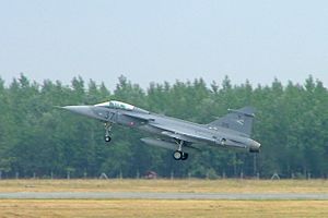 Archivo:JAS 39 landing at Kecskemét 2007