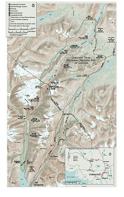 Archivo:Map Chilkoot Trail NPS