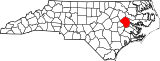 Map of North Carolina highlighting Pitt County.svg